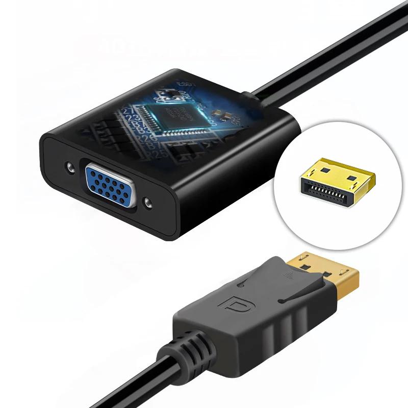 DisplayPort ÷ Ʈ DP-VGA  ̺   -PC ǻ Ʈ HDTV  